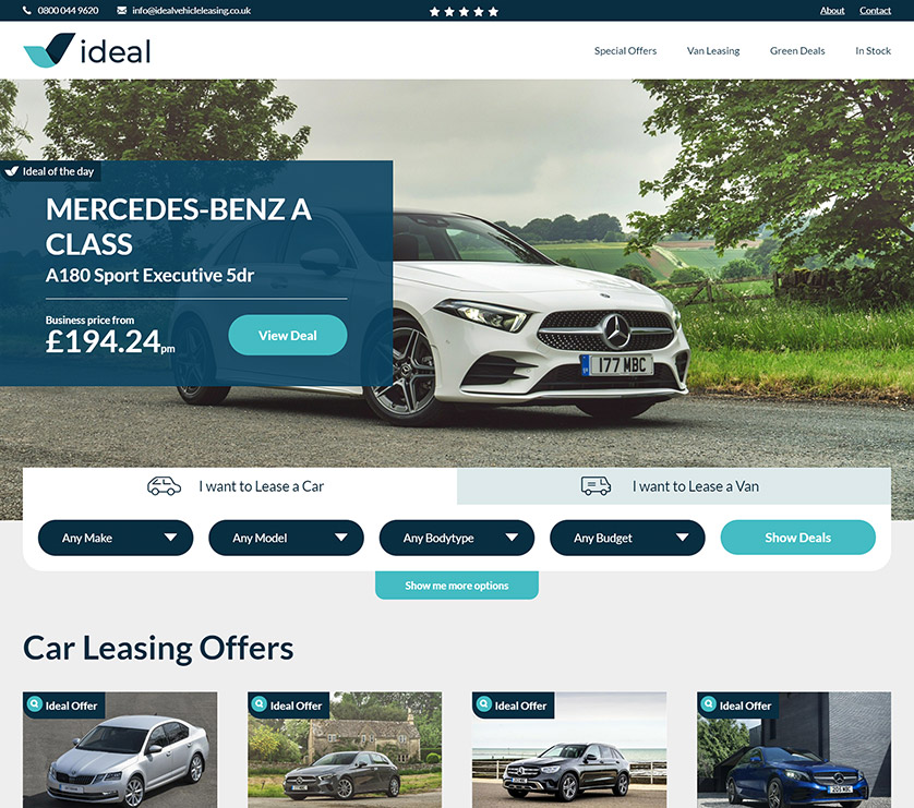 Ideal Vehicle Leasing Website
